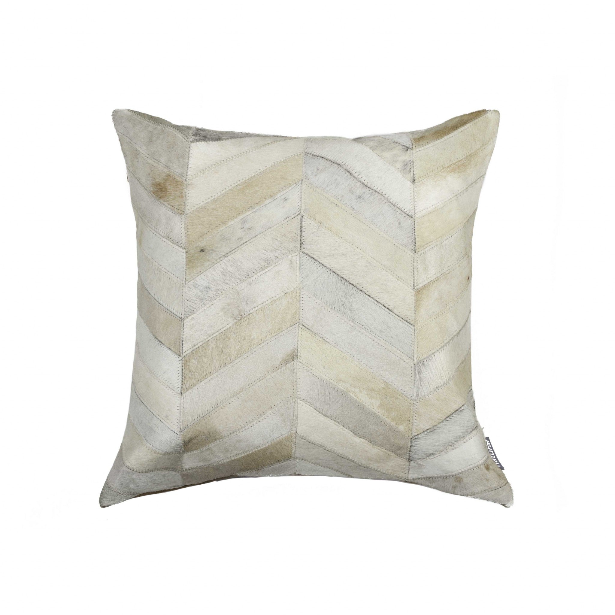 18" x 18" x 5" Enchanting Natural Torino Kobe Cowhide - Pillow