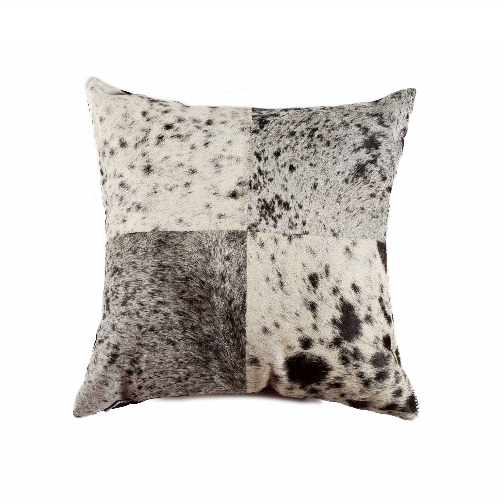 18" x 18" x 5" Brilliant White Torino Kobe Cowhide - Pillow