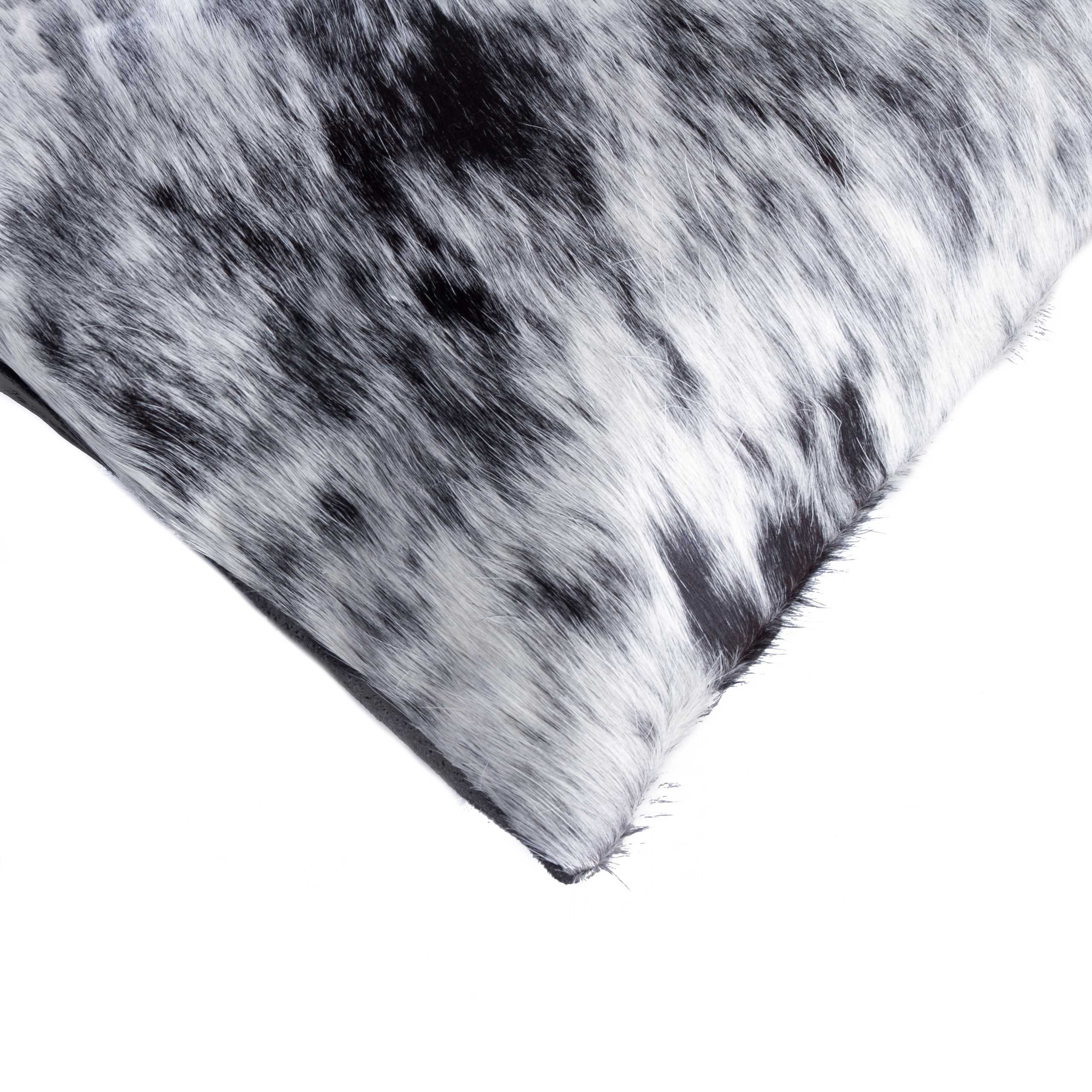 12" x 20" x 5" Salt And Pepper, Black And White, Cowhide - Pillow 2-Pack