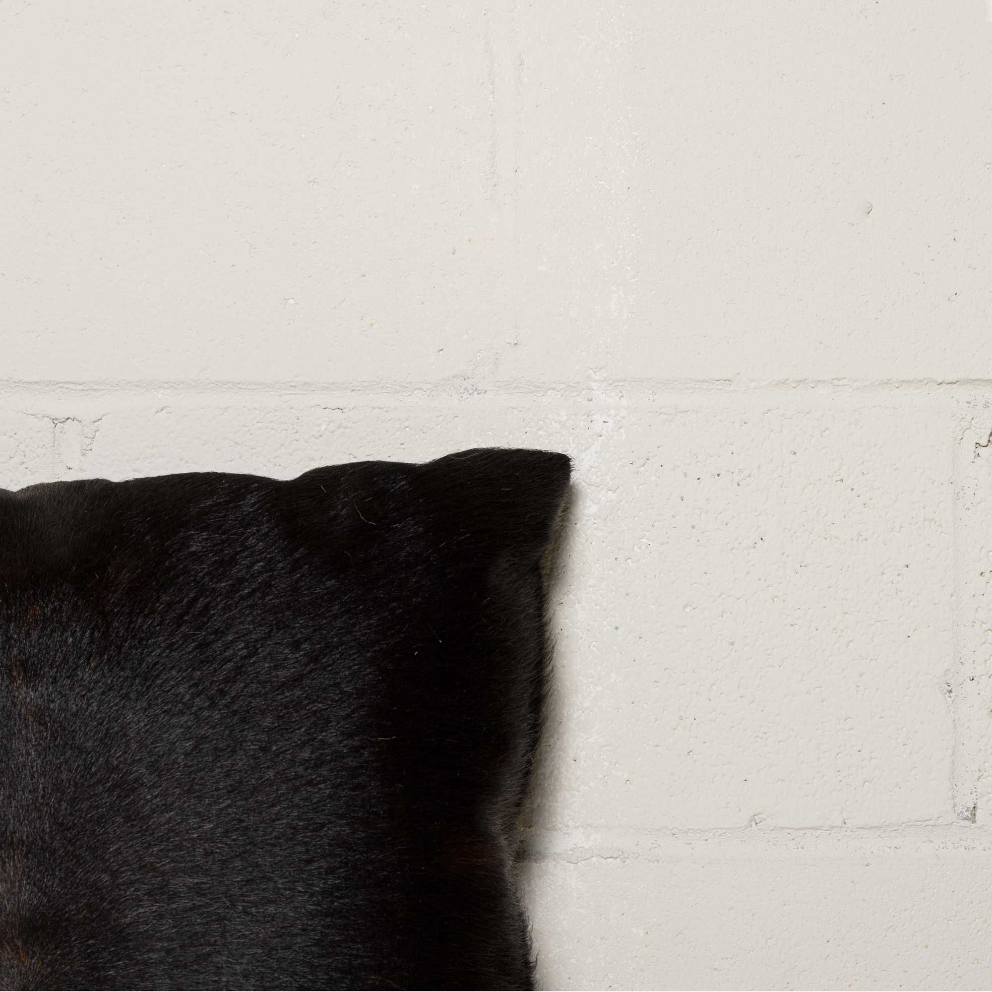 18" x 18" x 5" Black Torino Cowhide - Pillow  2-Pack