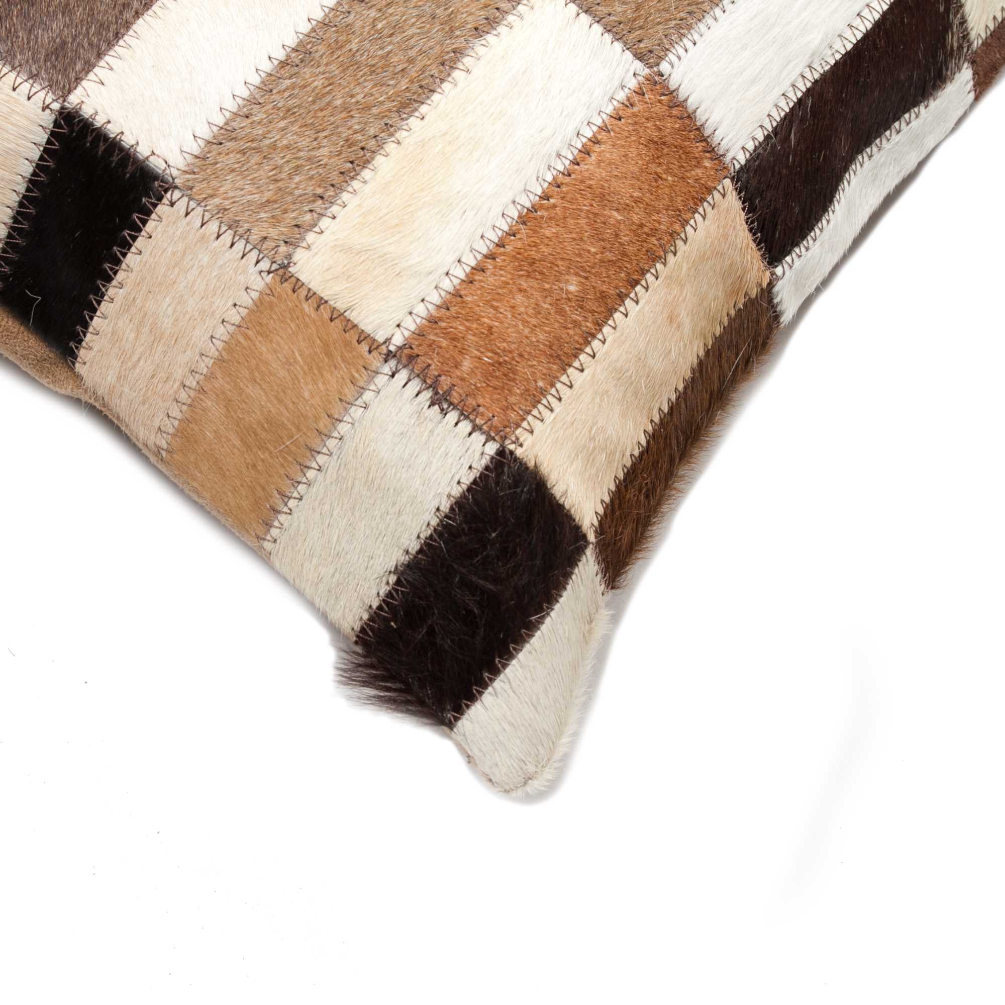 18" x 18" x 5" Superb Tricolor Torino Kobe Cowhide - Pillow