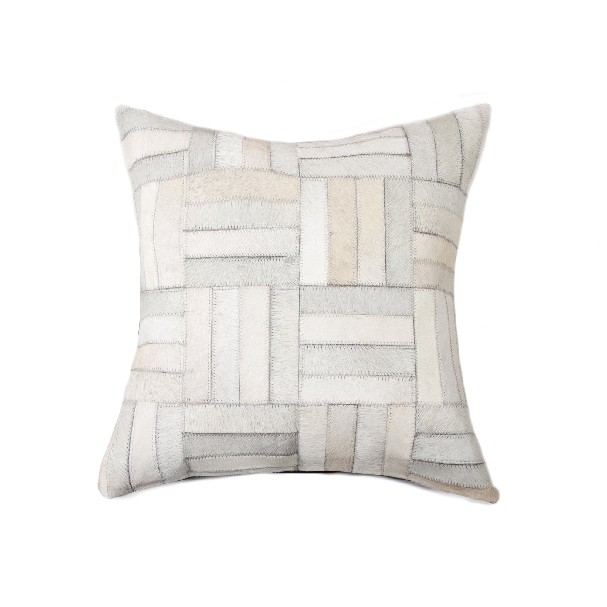 18" x 18" x 5" Unique Off White Torino Kobe Cowhide - Pillow