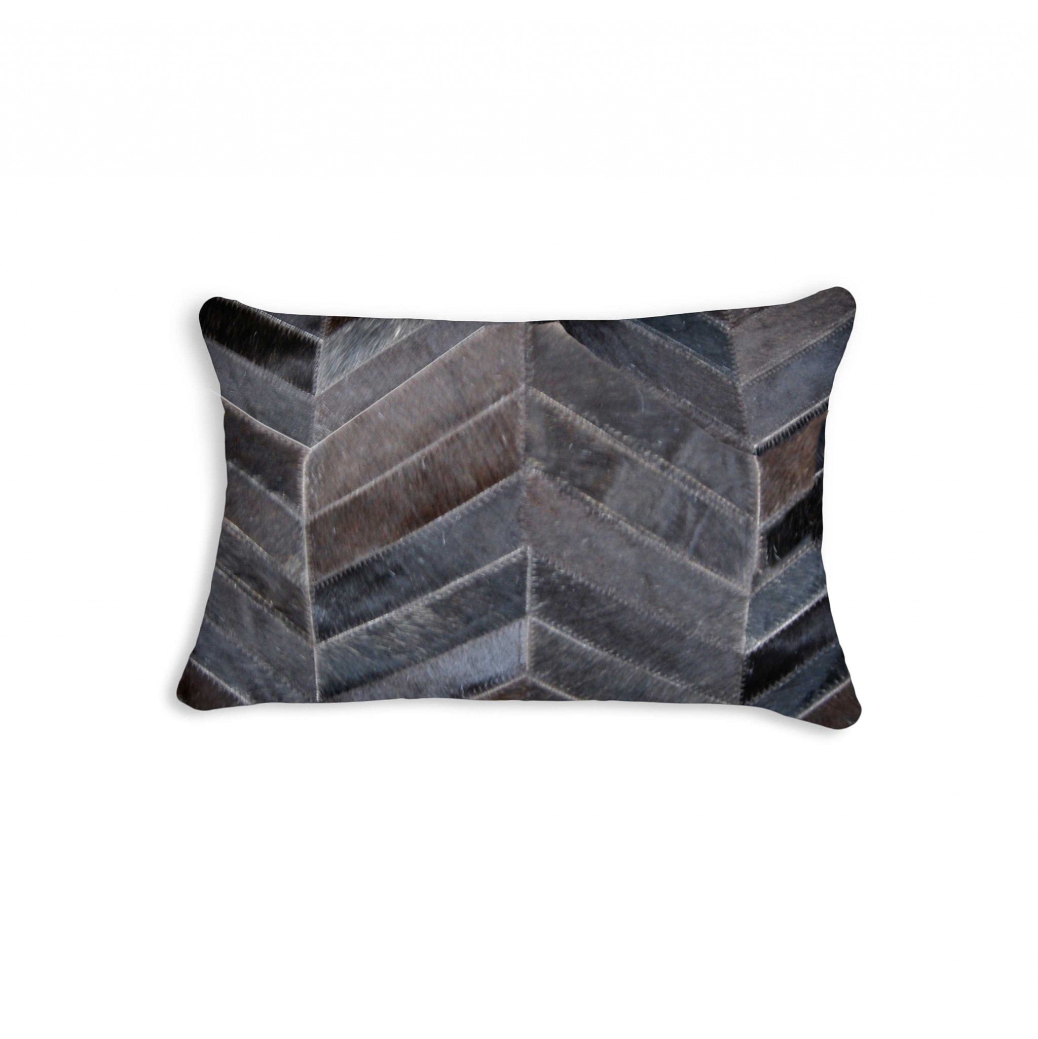 12" x 20" x 5" Cool Chocolate Torino Kobe Chevron - Pillow