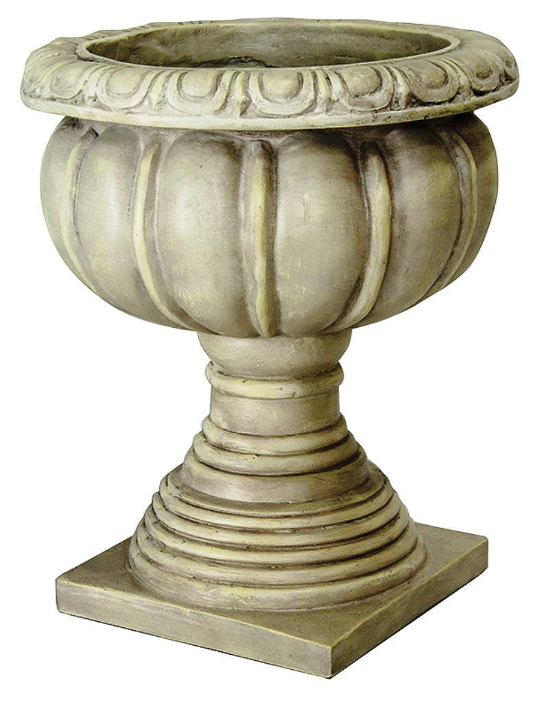 14" X 17" X 14" Gold  Copper  Brown Resin Resin Sicilian Urn