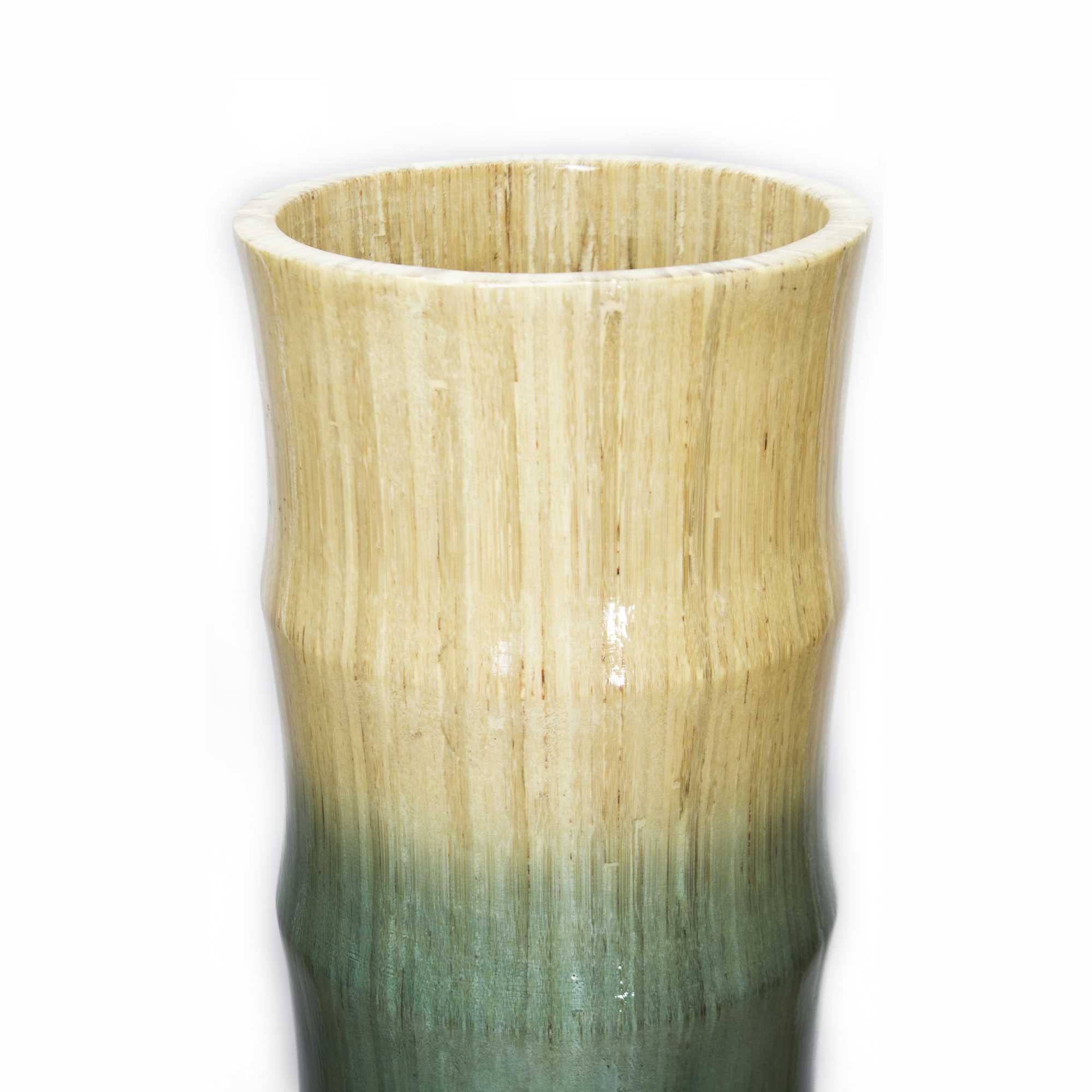 7" X 7" X 24" Multi Color Bamboo Chute Vase