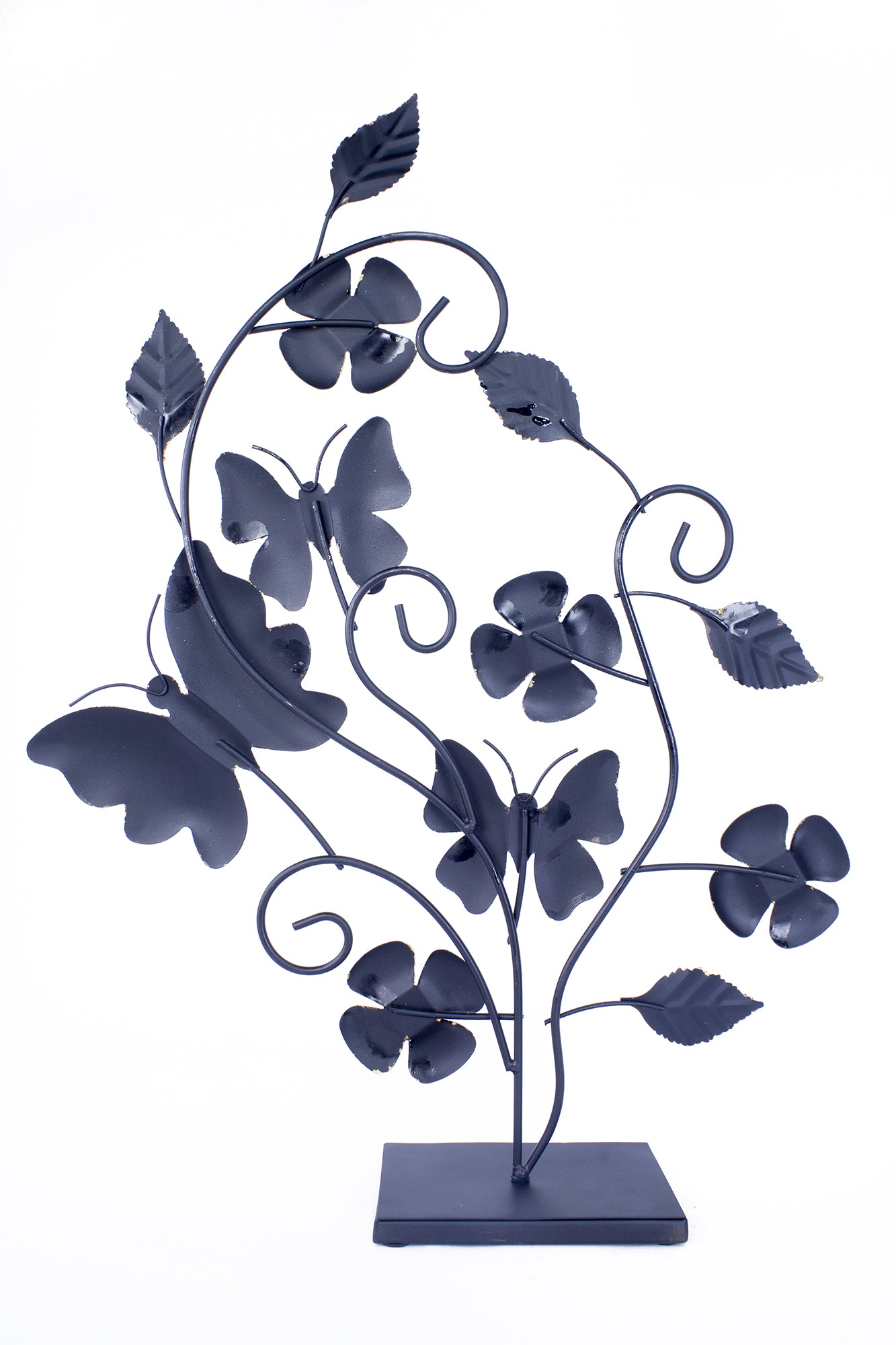 15.75" X 4" X 20.5" Multi Color with Distressed Wood Metal Table Object