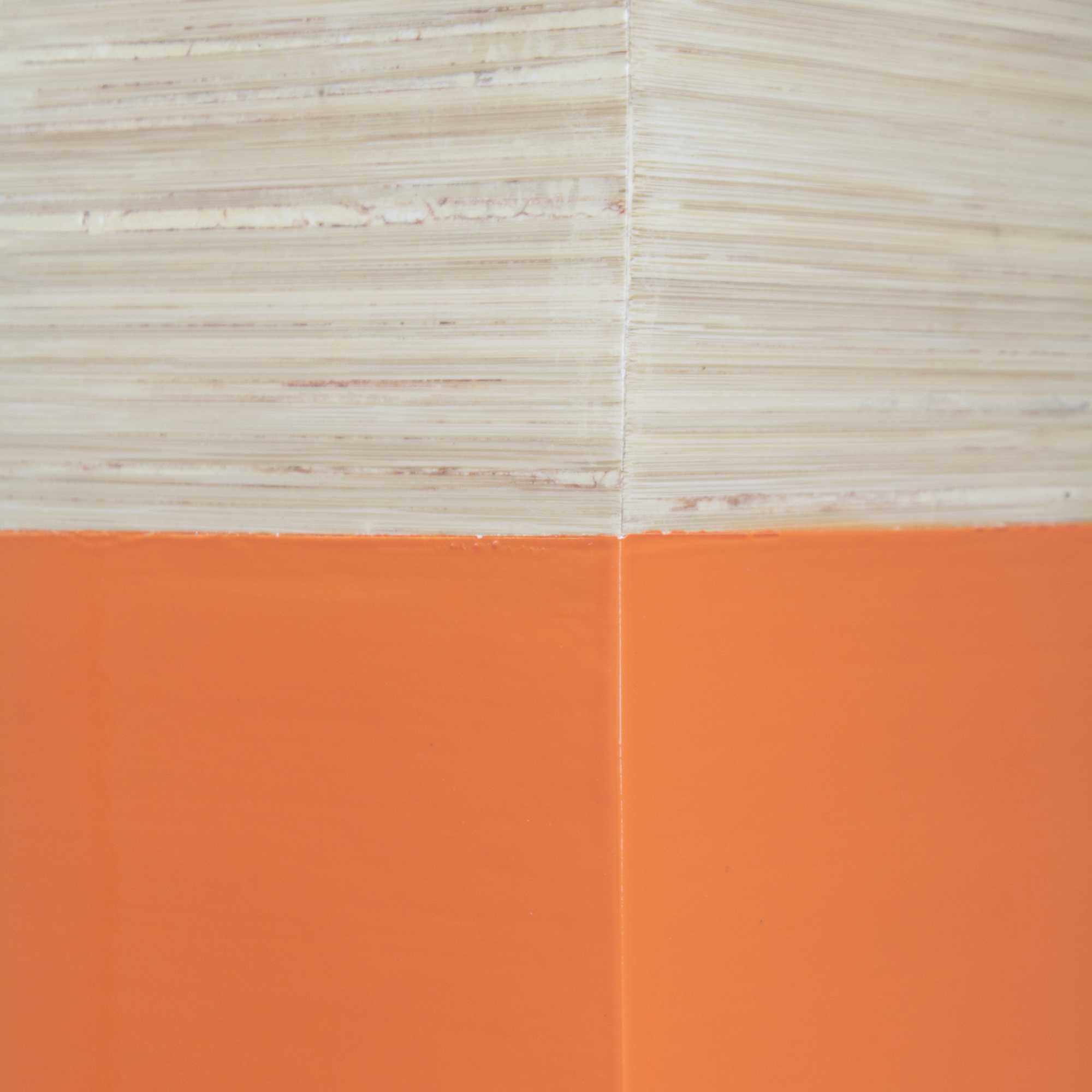 6.75" X 6.75" X 24" Natural Wood Bamboo Vase with Tones