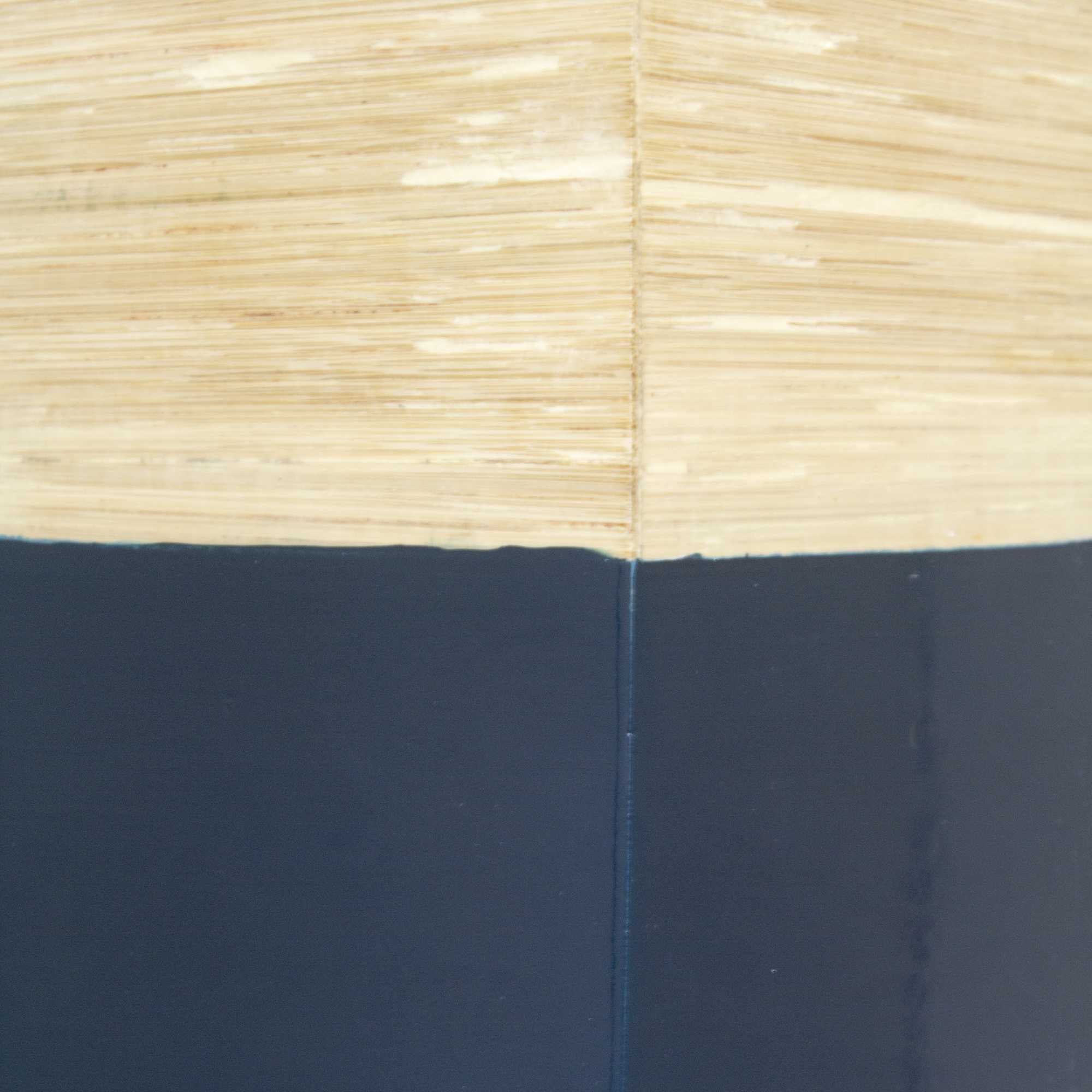 6.75" X 6.75" X 24" Natural Wood Bamboo Vase with Tones