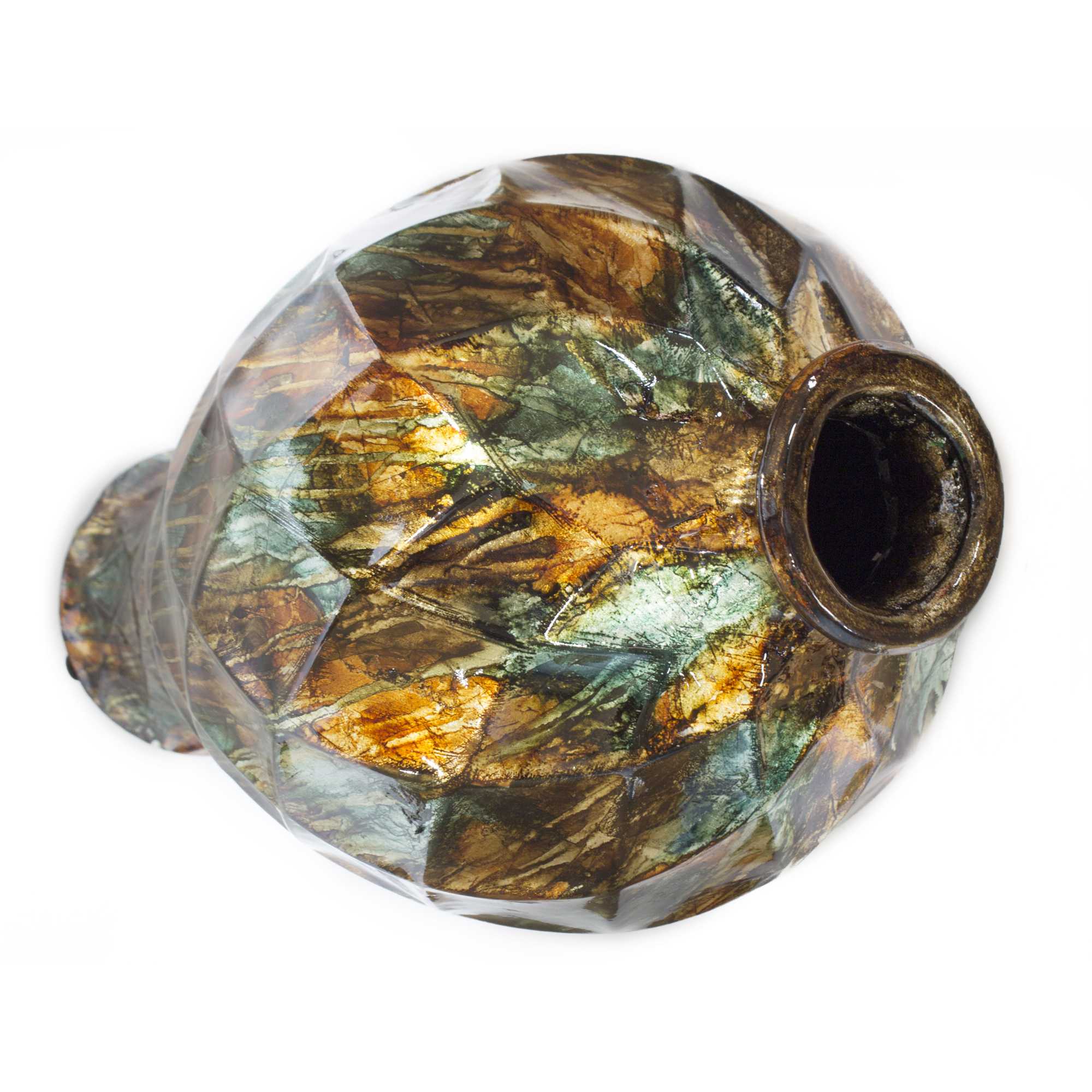 9.5" X 9.5" X 20" Natural Ceramic Floor Vase