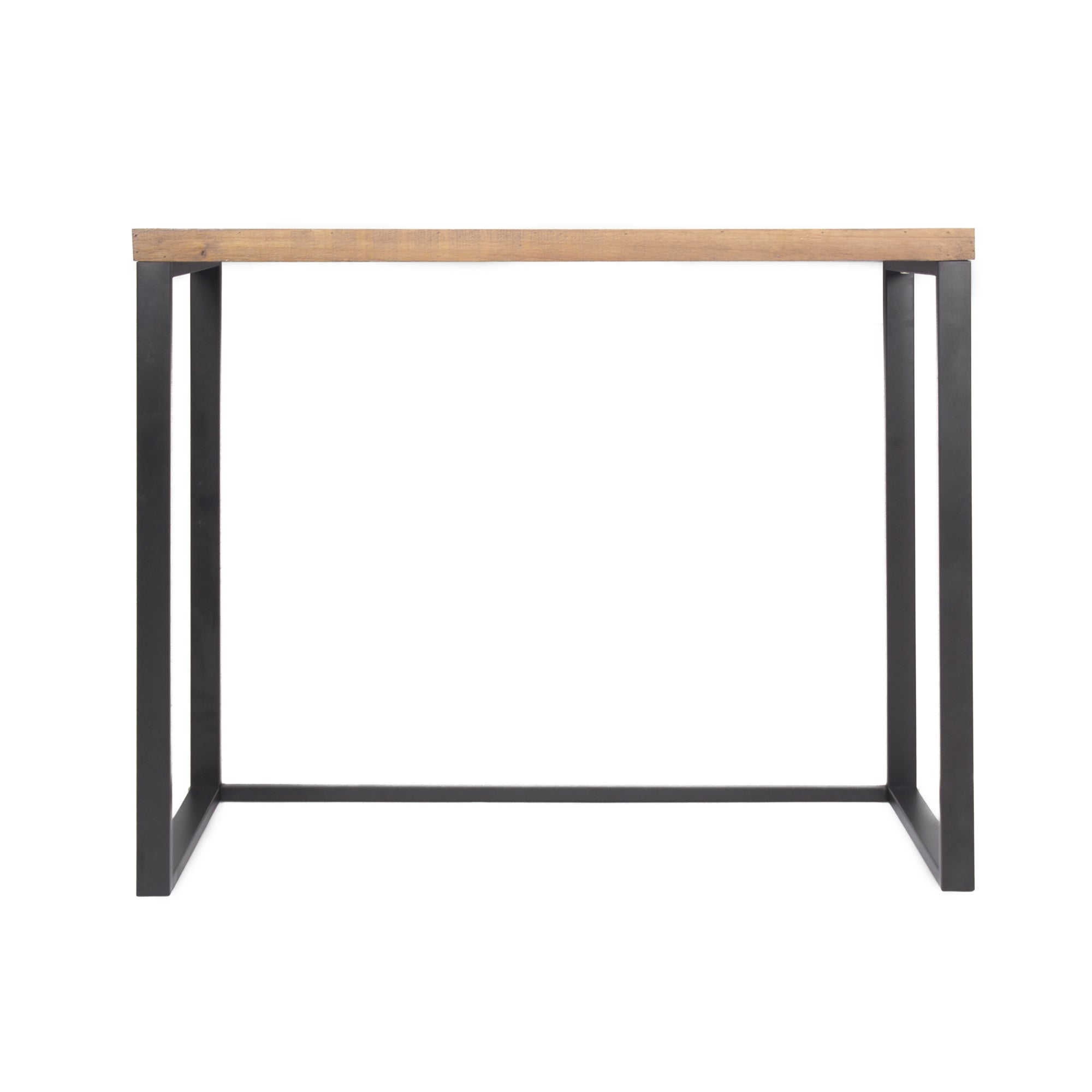 41.25" X 16" X 30" Natural Metal Wood MDF Console Table