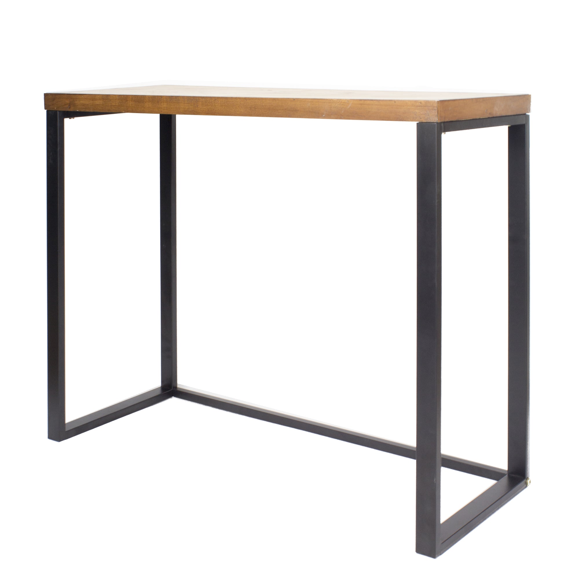 41.25" X 16" X 30" Natural Metal Wood MDF Console Table