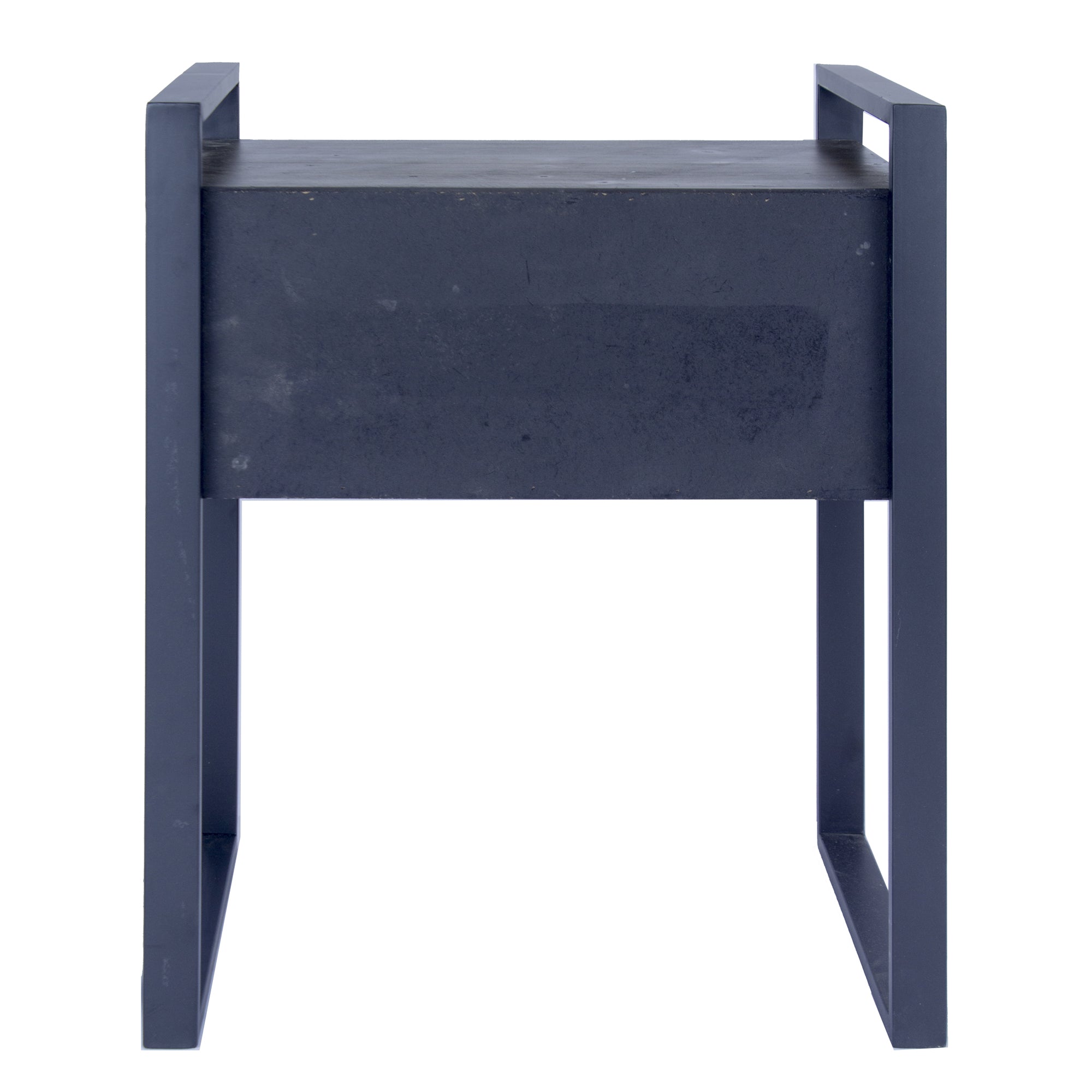 20" X 14.25" X 23.5" Brown Metal Wood MDF End Table with a Drawer