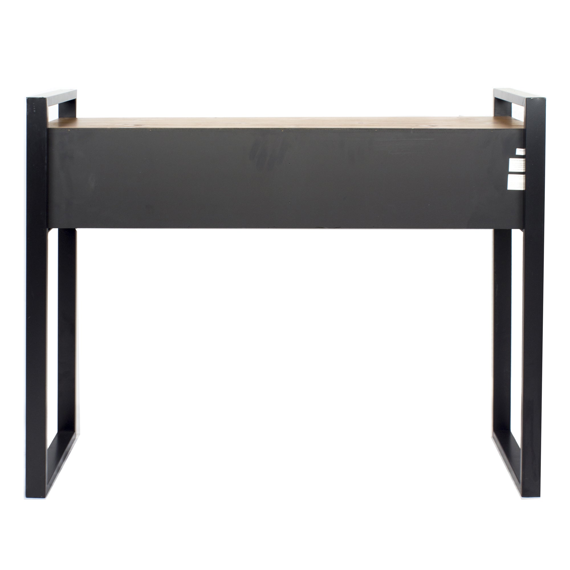 39.75" X 14.75" X 31.5" Brown Metal Wood MDF Console Table with Drawers