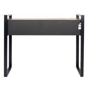 39.75" X 14.75" X 31.5" Brown Metal Wood MDF Console Table with Drawers