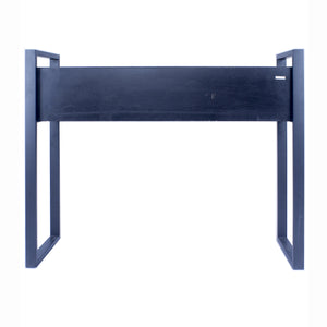 39.75" X 14.75" X 31.5" Matt Grey Metal Wood MDF Console Table with Drawers
