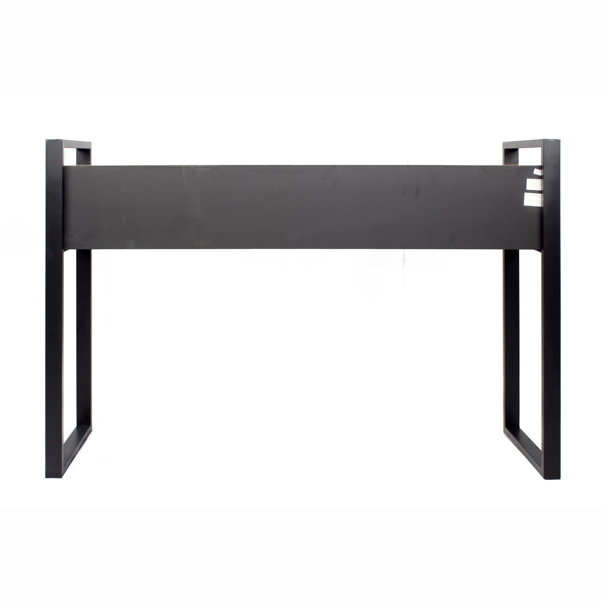 47.5" X 14.75" X 31.5" Brown Metal Wood MDF Console Table with Drawers