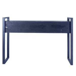 47.5" X 14.75" X 31.5" Matt Grey Metal Wood MDF Console Table with Drawers