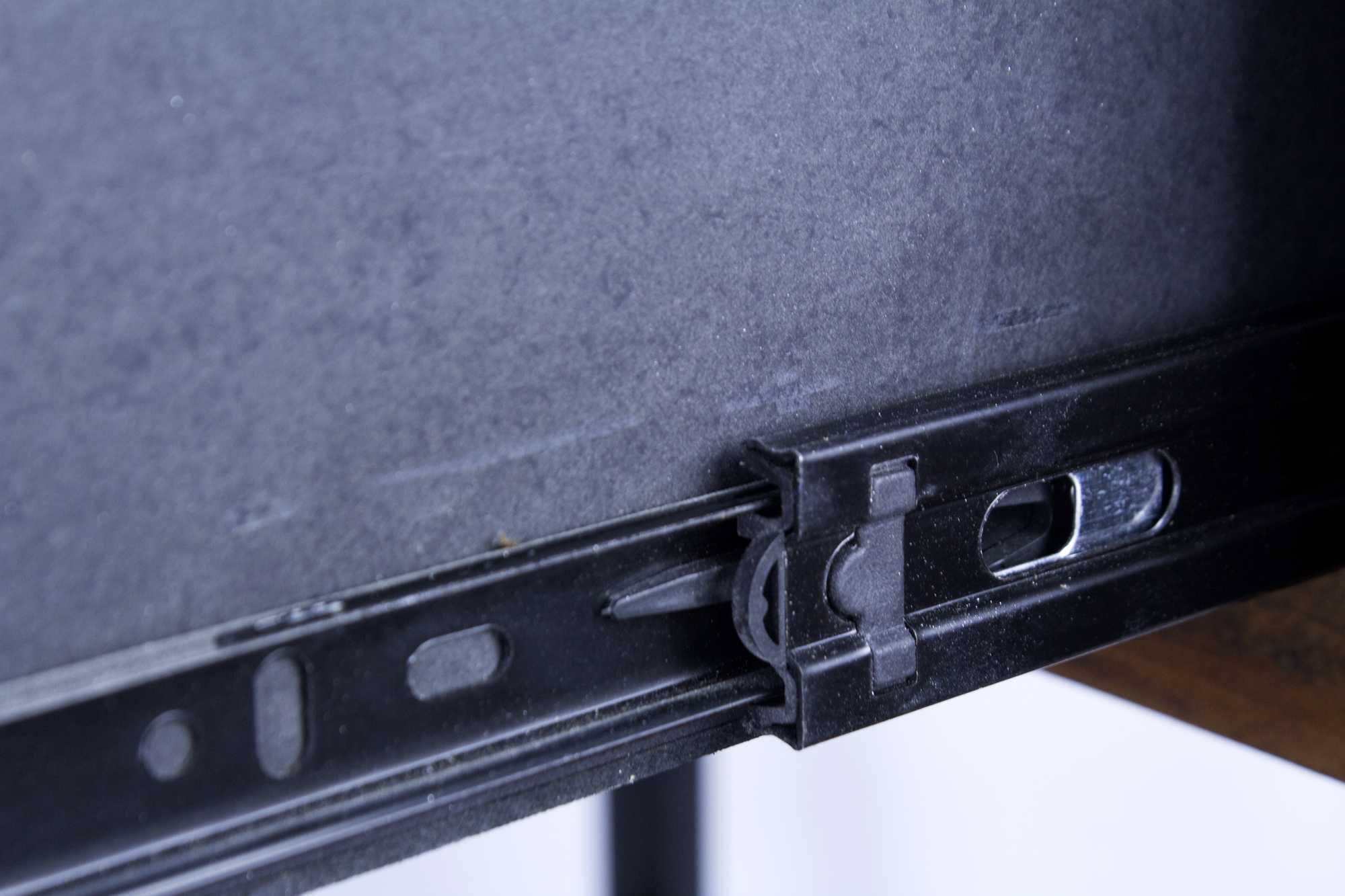 24" X 14.5" X 47.25" Brown Metal Wood MDF End Table with a Drawer and Shelves