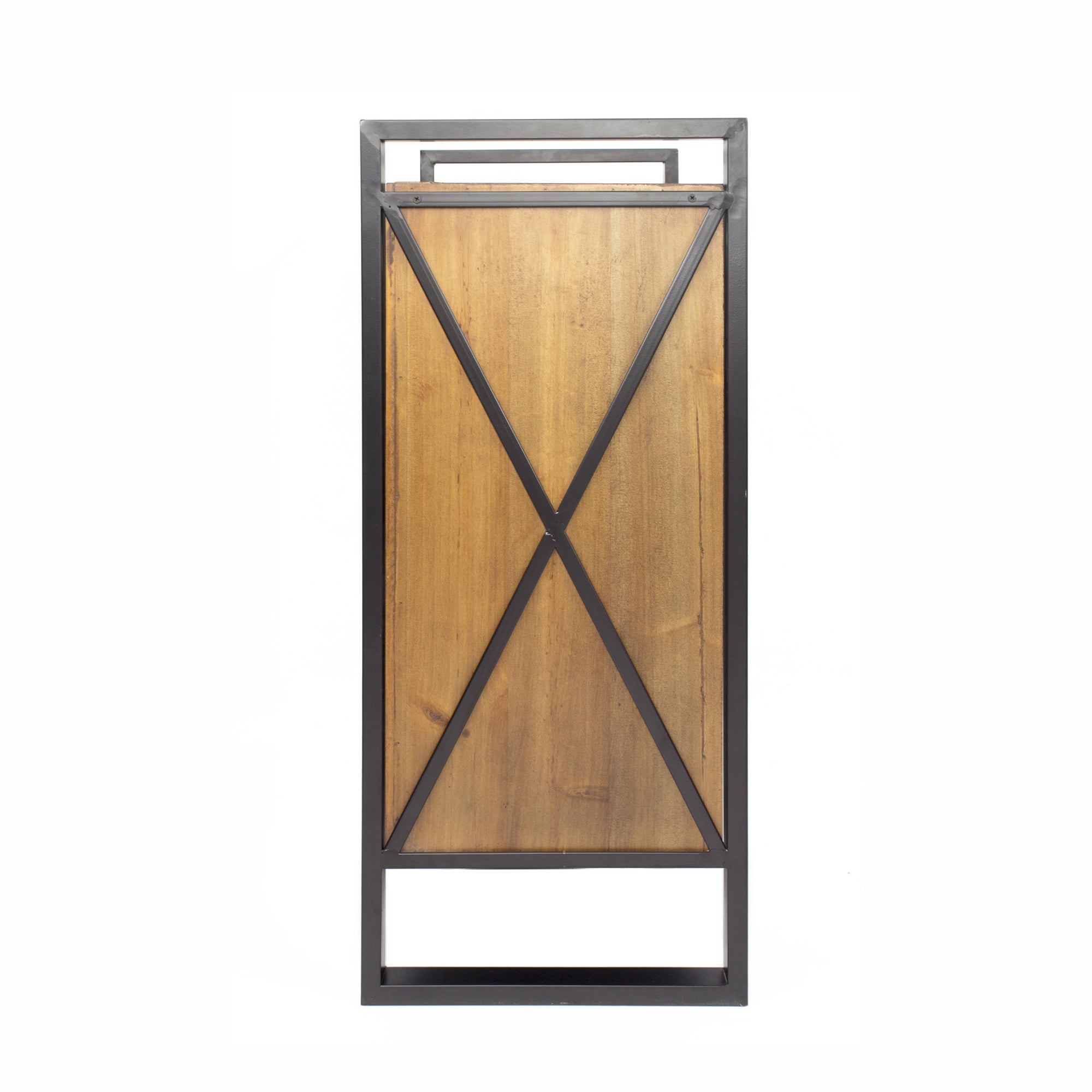 19.75" X 14.75" X 33.5" Gray Metal Wood MDF End Table with Drawers