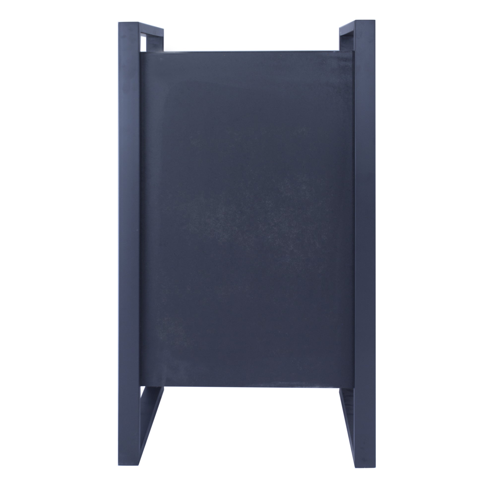 19.75" X 14.75" X 33.5" Brown Metal Wood MDF End Table with Drawers