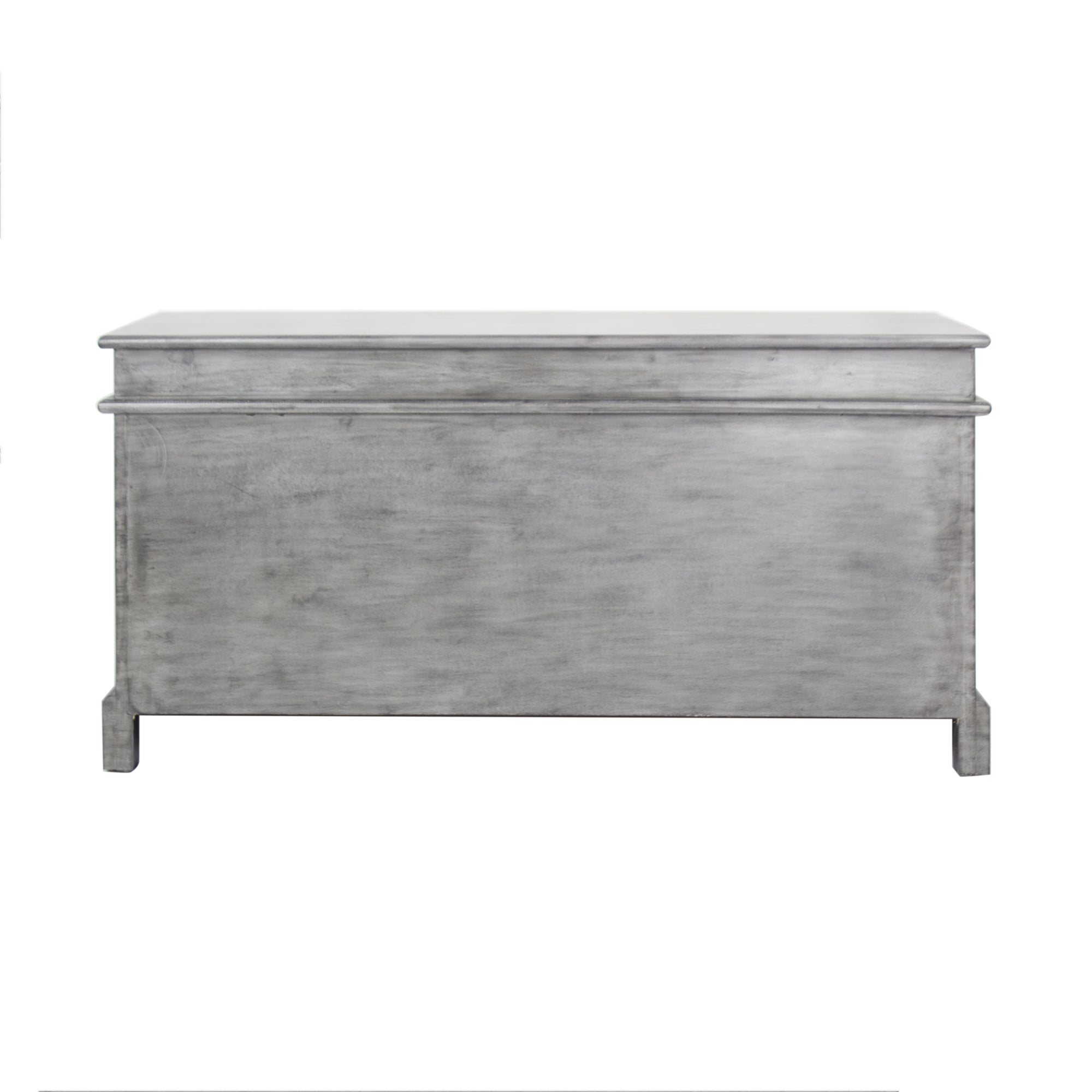 40" X 13" X 20" Gray MDF Rattan Skin Storage Bench with  Baskets