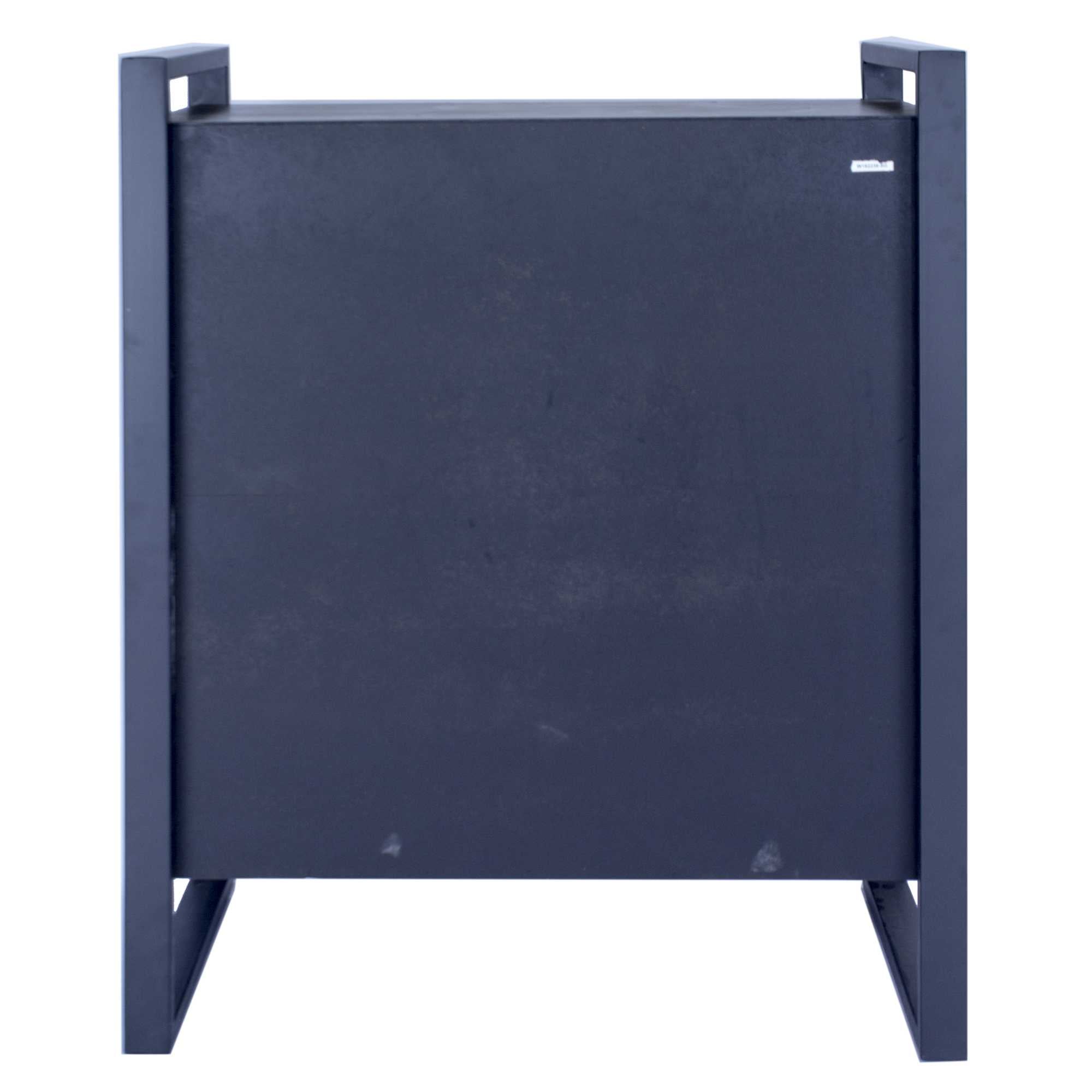 Natural and White Metal Wood MDF Sideboard with  Doors