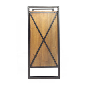Natural Turquoise Metal Wood MDF Accent Cabinet with  Drawers