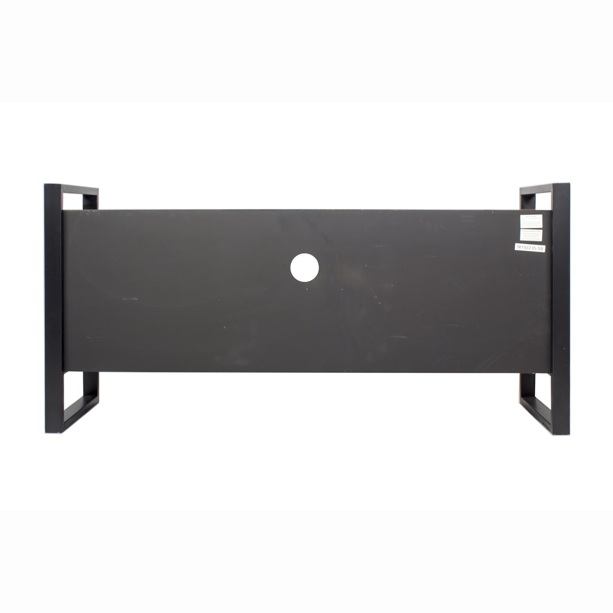 Natural Turquoise Metal Wood MDF TV Stand with a Drawer and  Doors