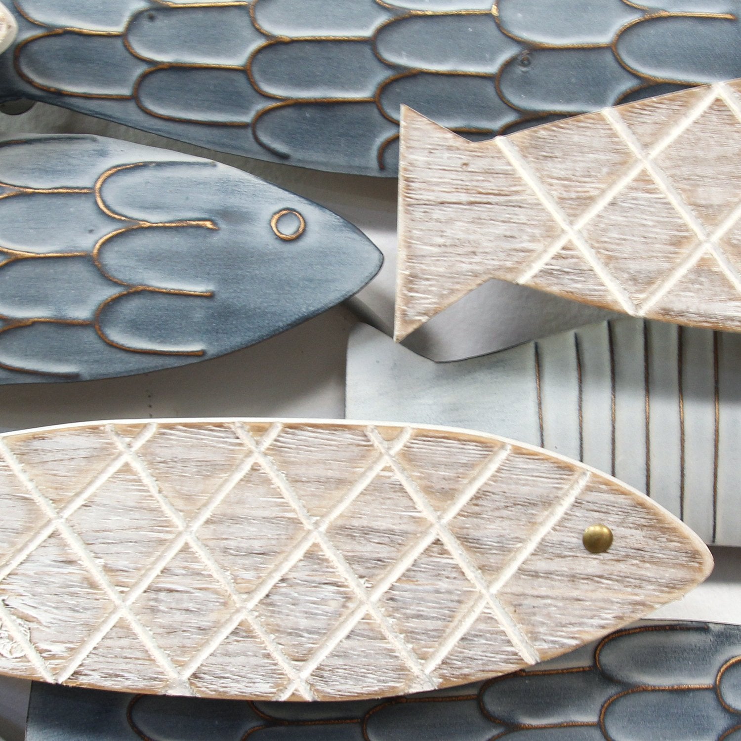 School of Fish Wood & Metal Wall Decor