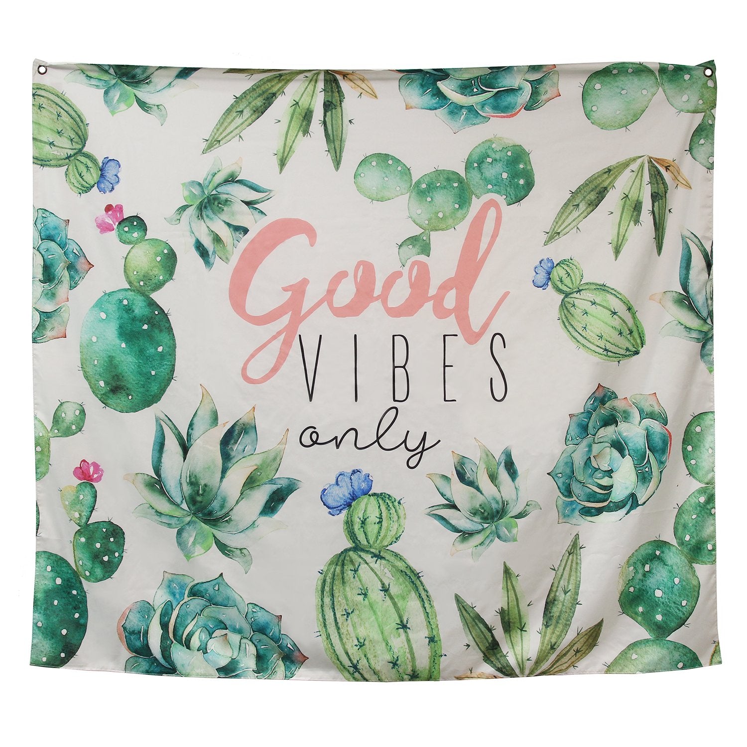 Colorful "Good Vibes Only" Tapestry