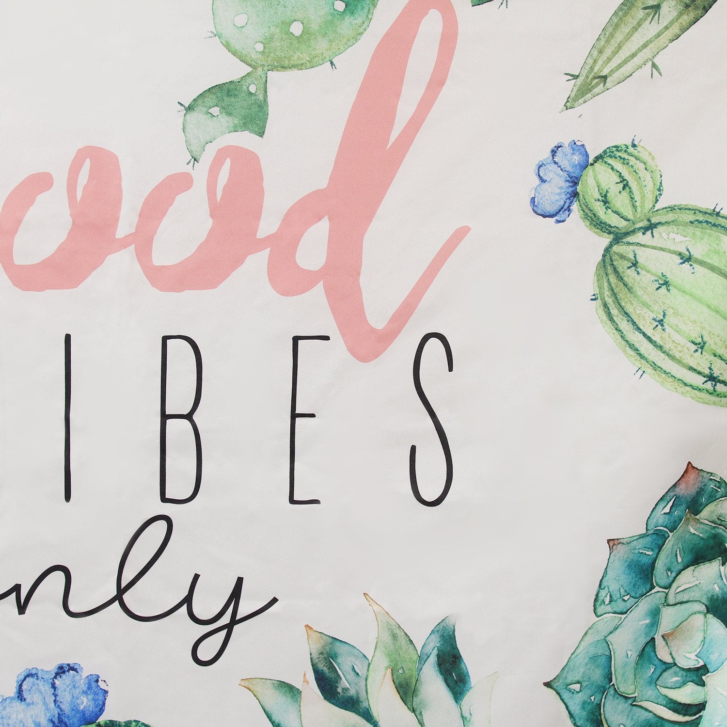 Colorful "Good Vibes Only" Tapestry