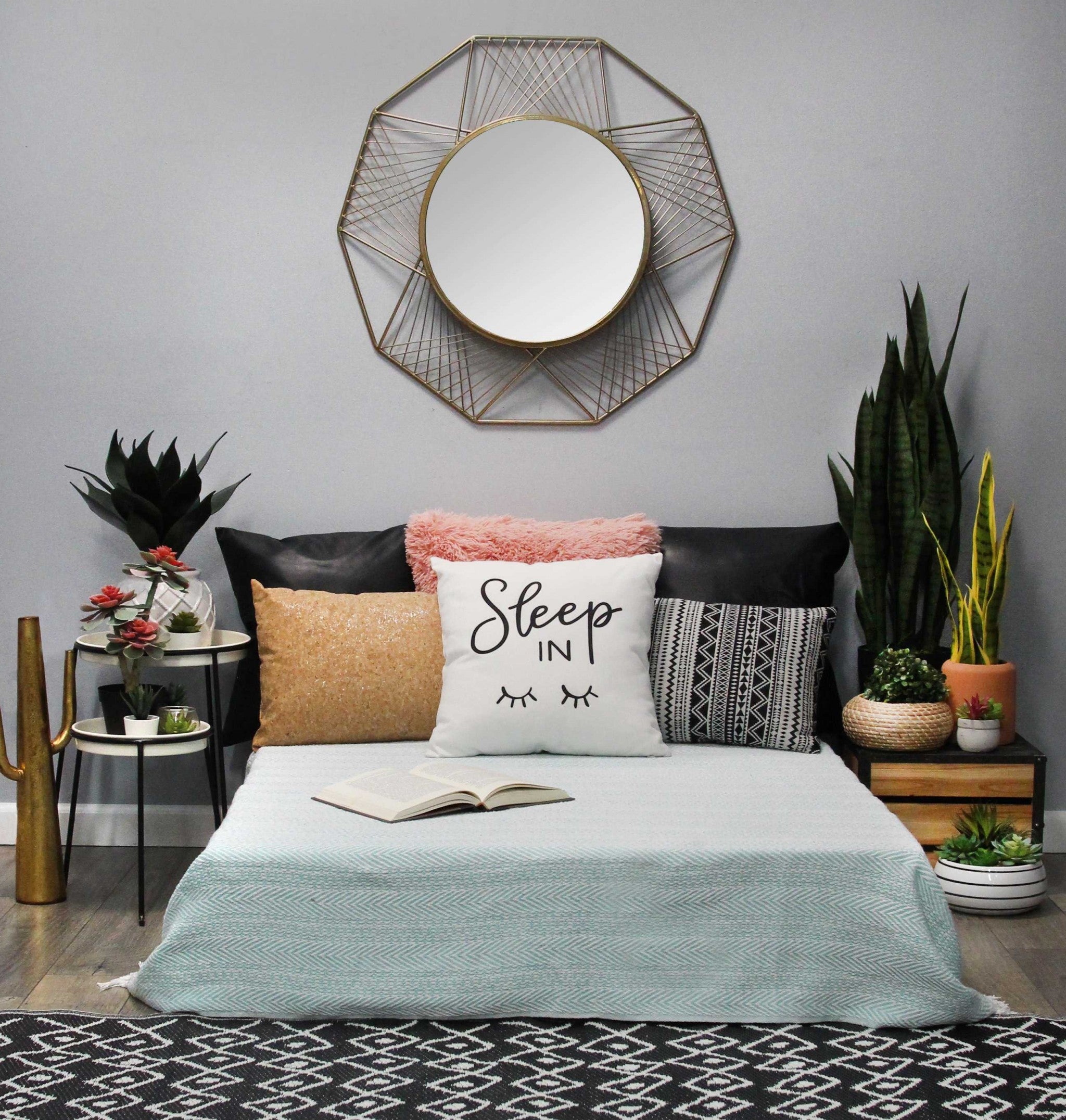 Tribal Stripe Lumbar Accent Pillow w/ Removable Covers