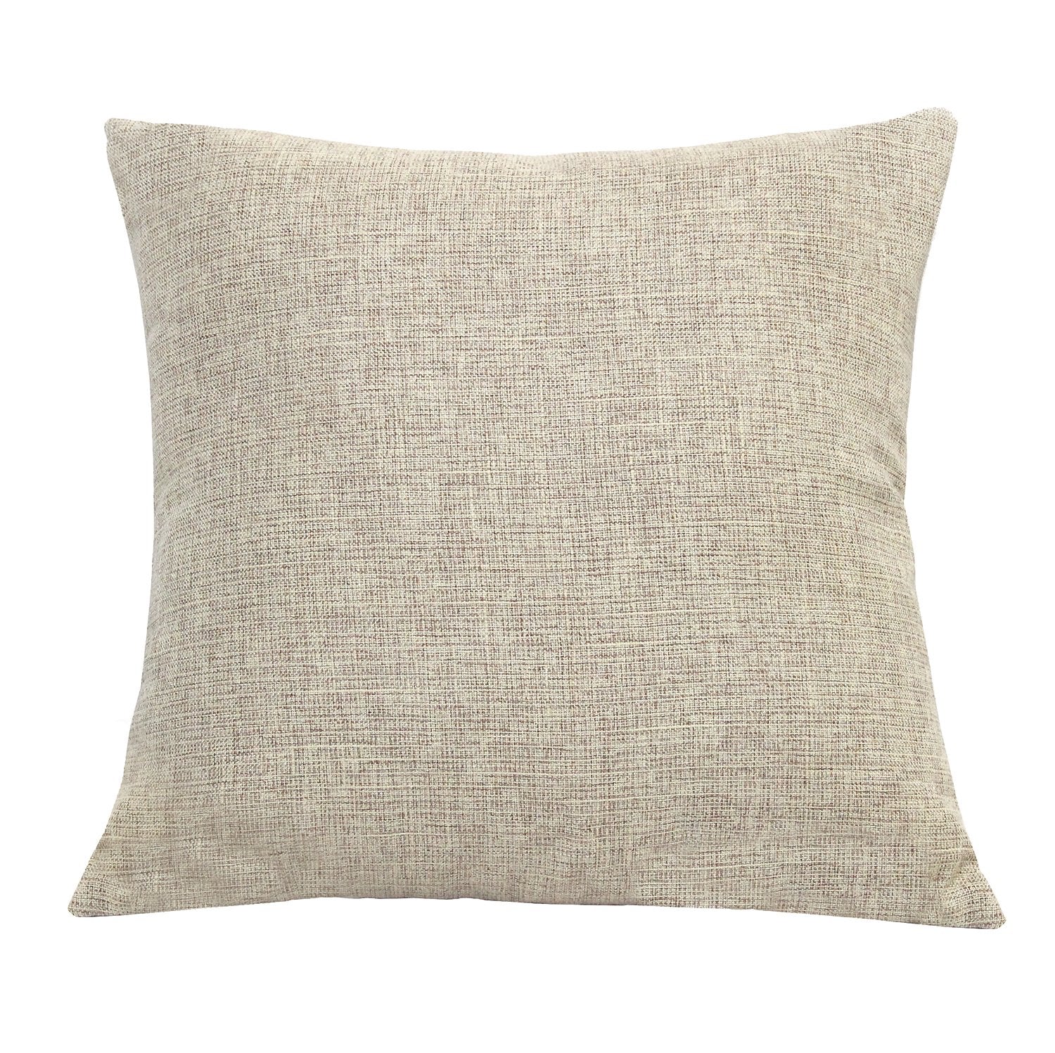 Beige Tweed Square Accent Pillow