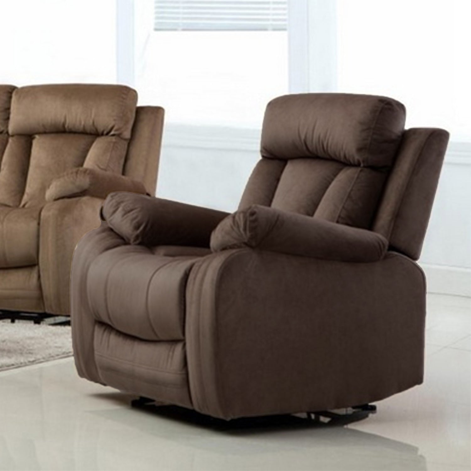 40" Modern Brown Fabric Chair