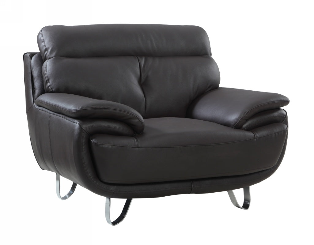 44" Brown Fascinating Leather Chair