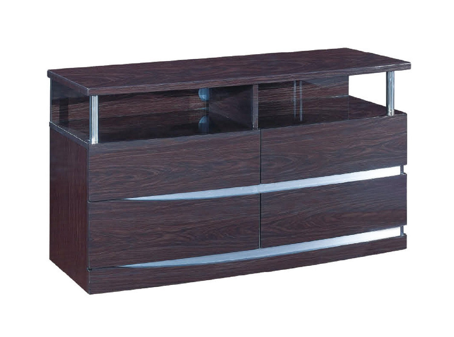 27" Exquisite Wenge High Gloss TV Entertainment Unit