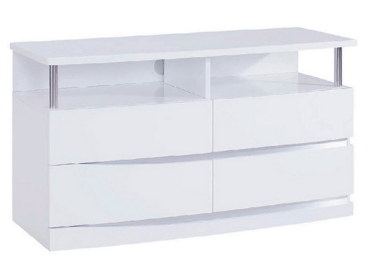 27" Exquisite White High Gloss TV Entertainment Unit