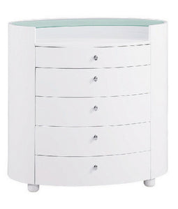 42" Sophisticated White High Gloss Chest