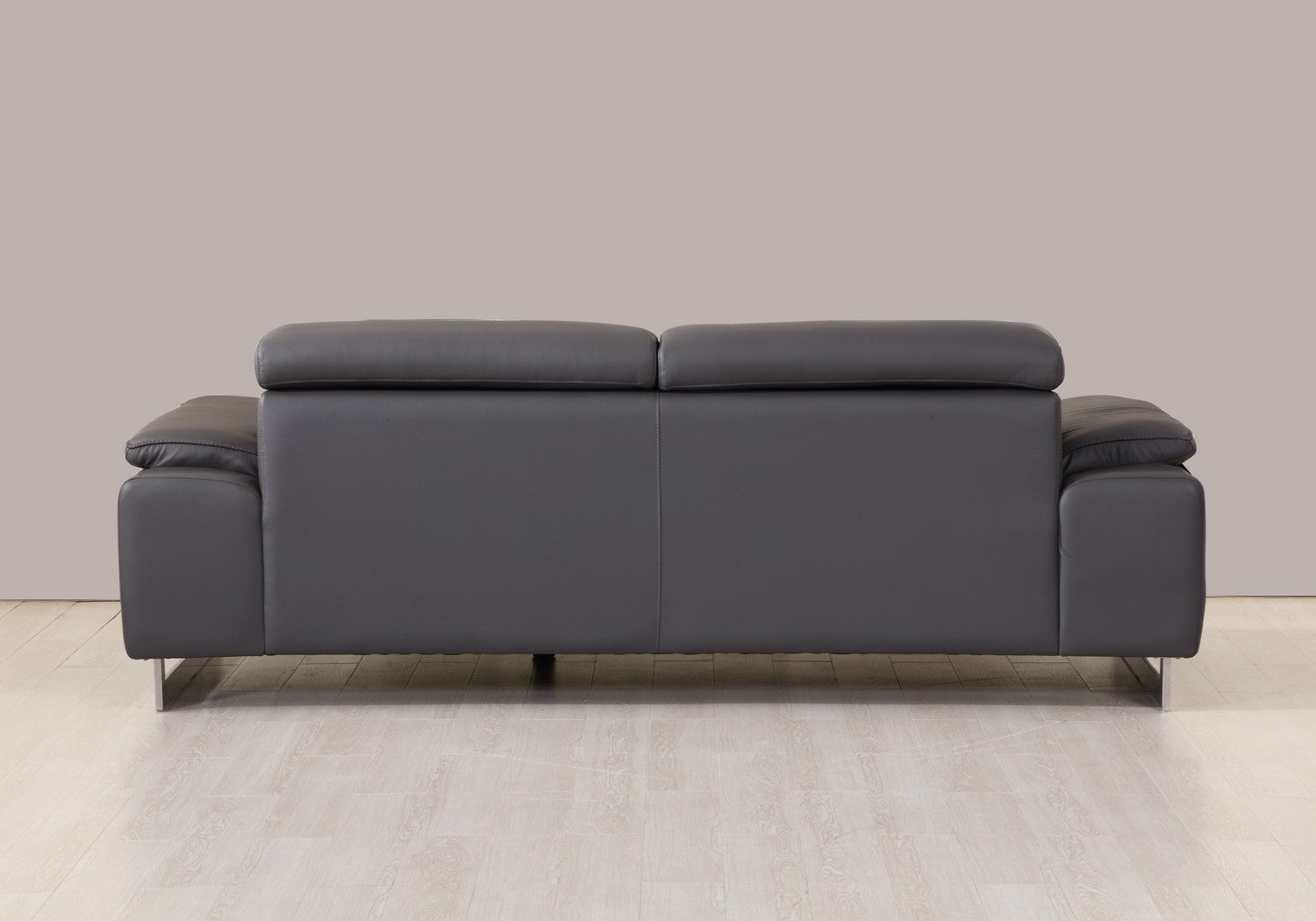 31" Tasteful Dark Grey Leather Sofa