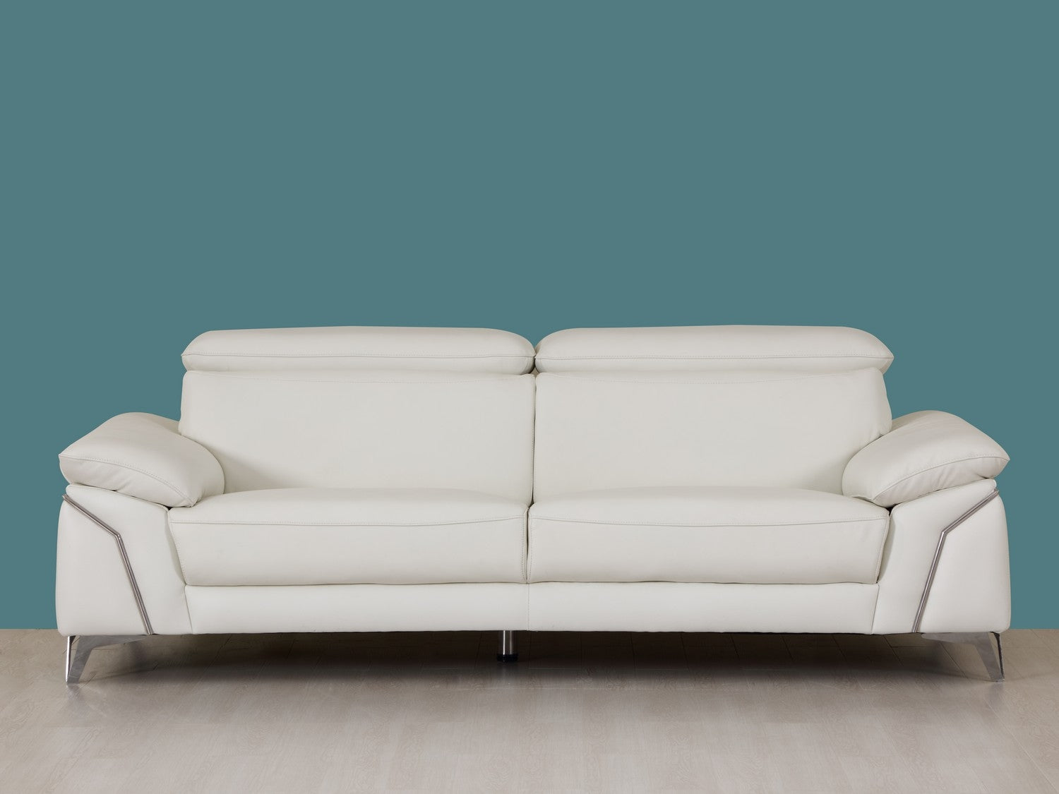 31" Fashionable White Leather Sofa