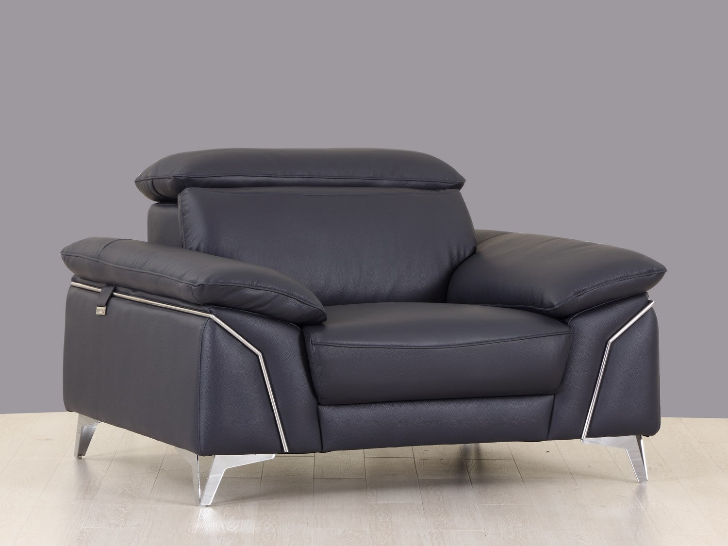 31" Navy Fashionable  Leather Chair