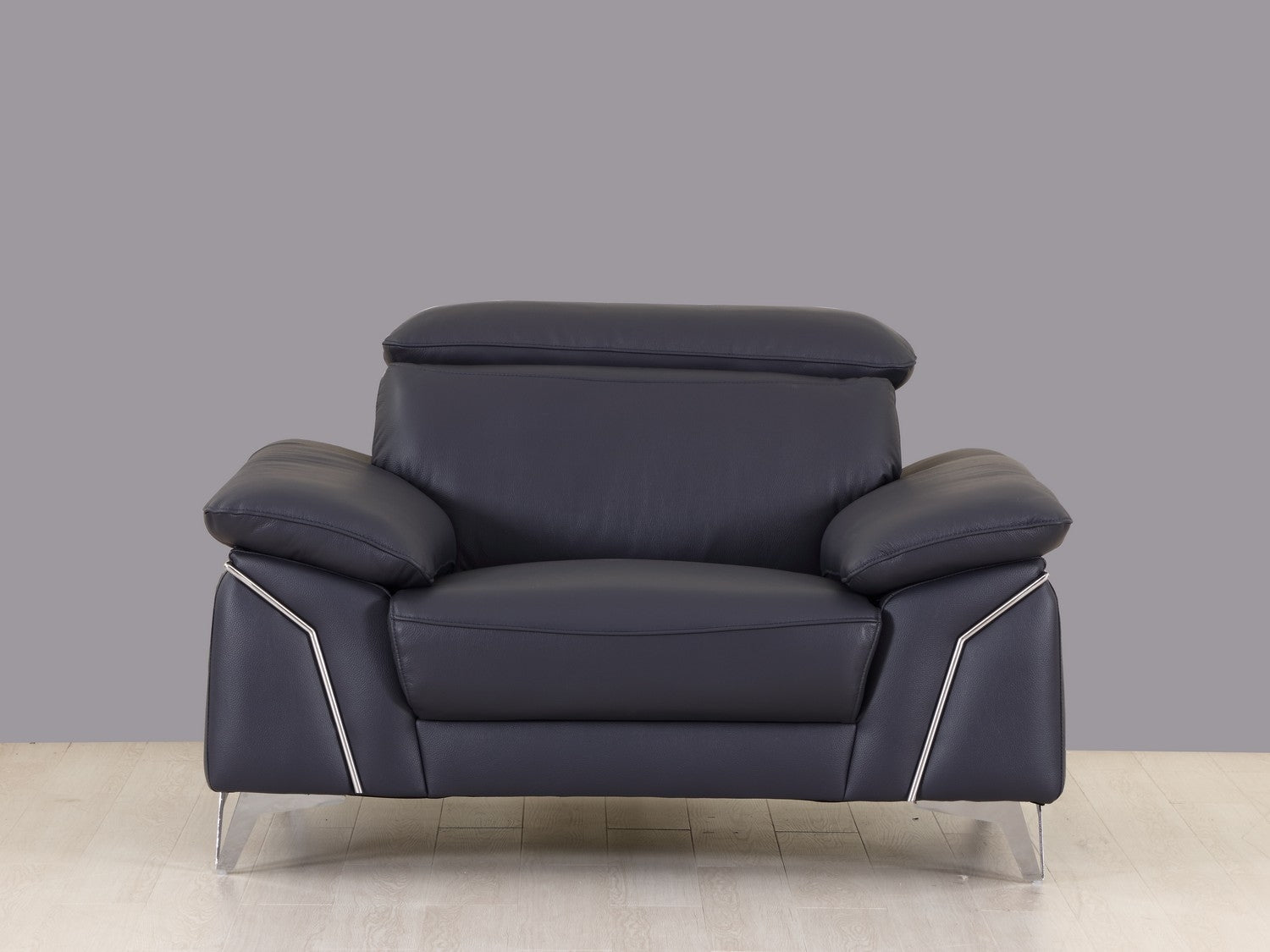 31" Navy Fashionable  Leather Chair