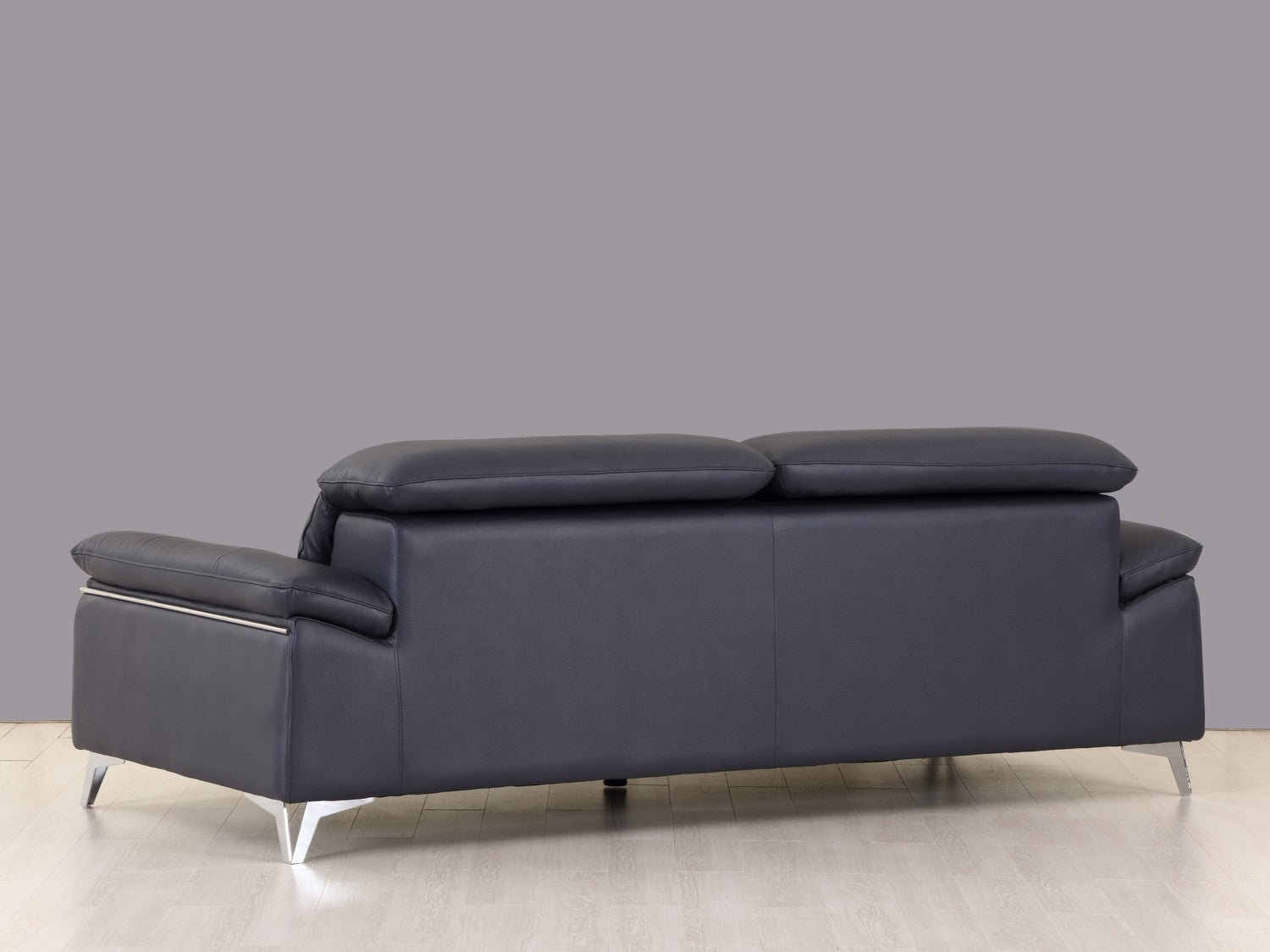 31" Fashionable Navy Leather Sofa