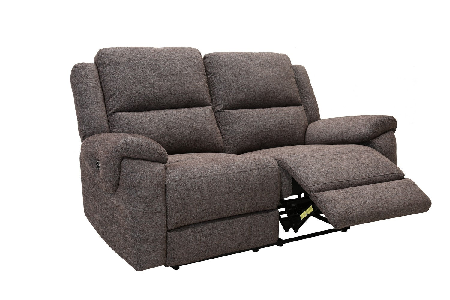 39" Modern Grey Fabric Power Reclining Loveseat