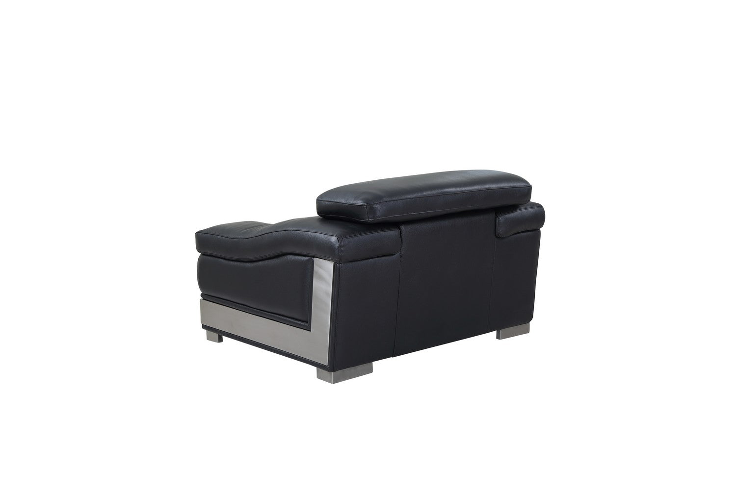 31" to 39" Black Modern Leather Chair