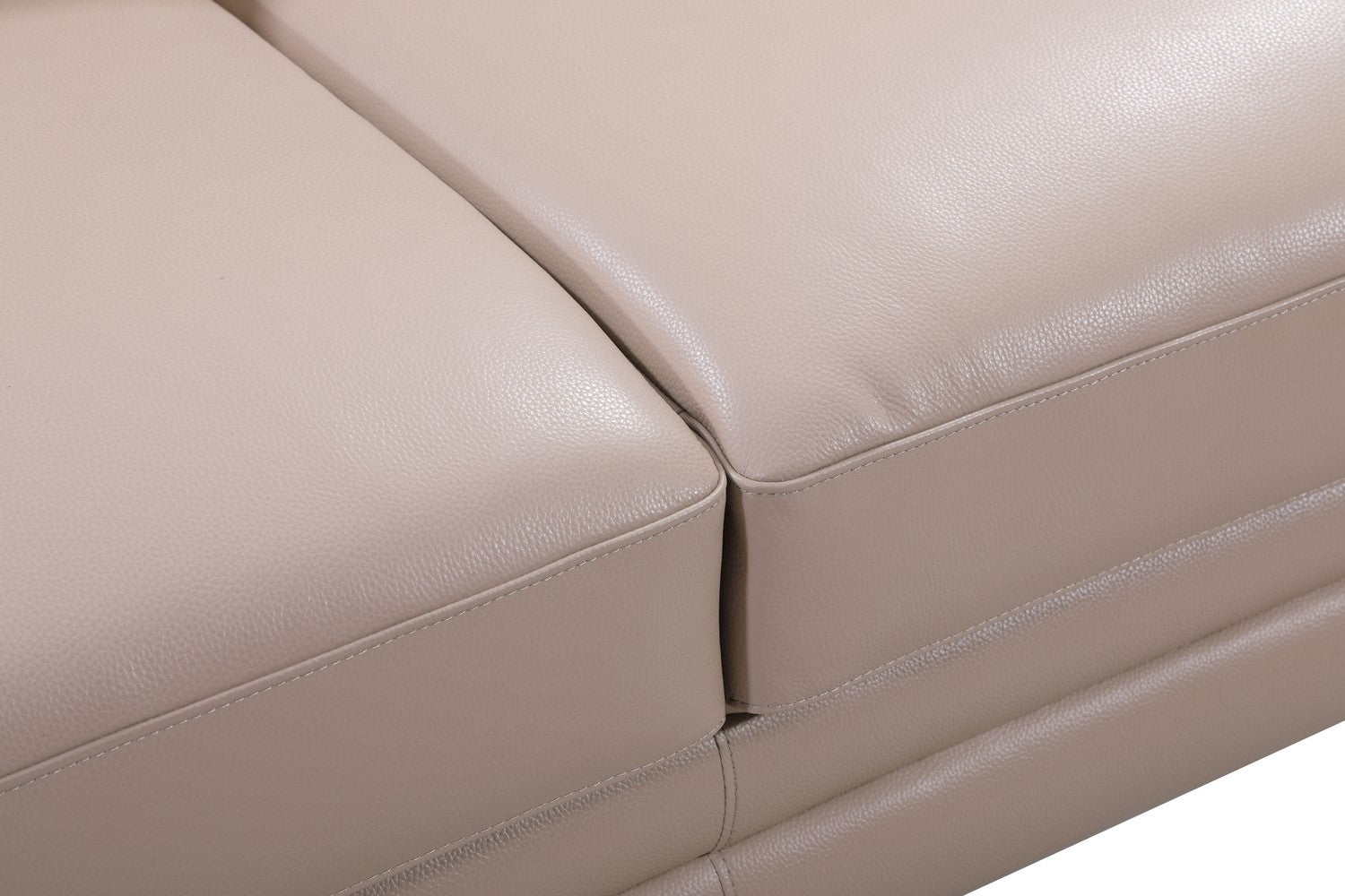 29to 38" Modern Beige Leather Loveseat