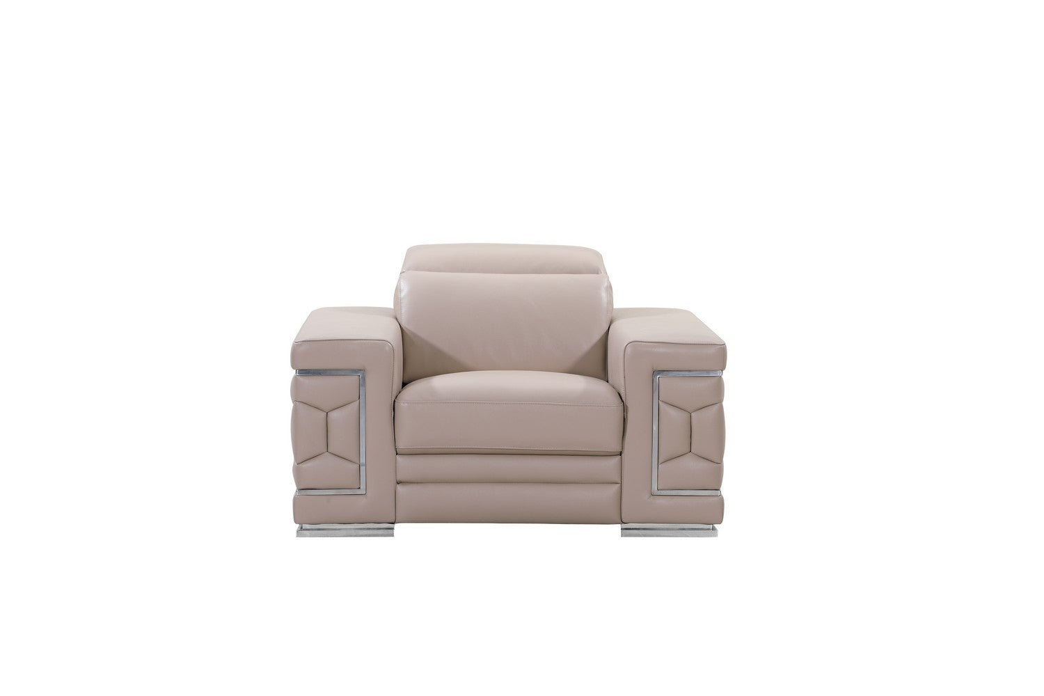 29to 38" Modern Beige Leather Chair