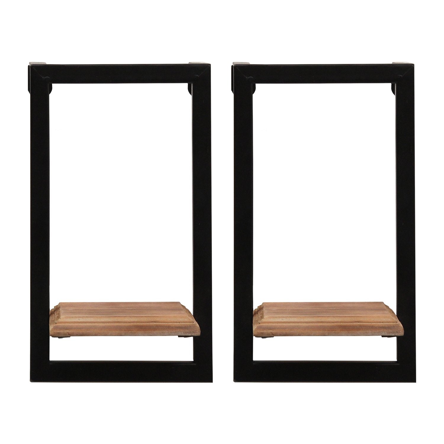 S 2 of Mini Metal  and Wood Shelves