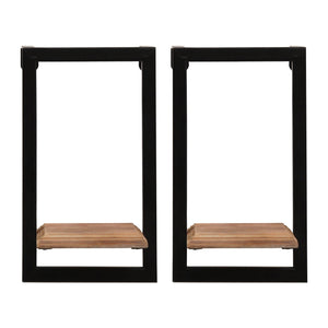 S 2 of Mini Metal  and Wood Shelves