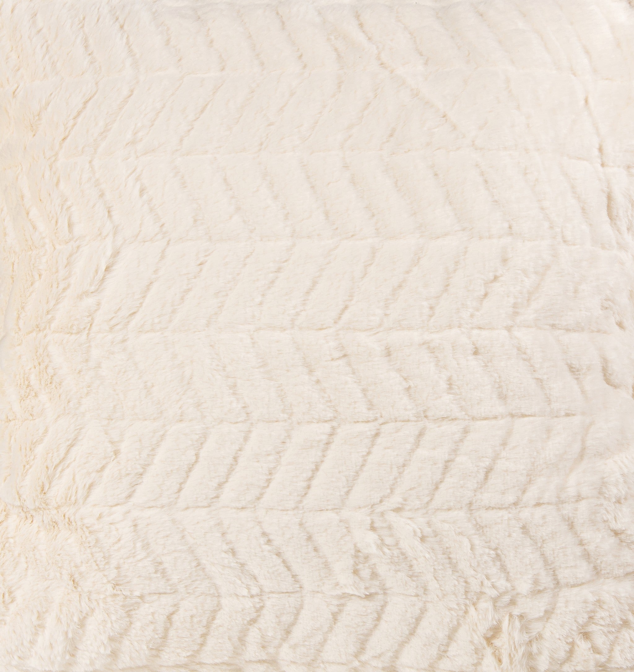 18" x 18" x 5" Crystal Off-White, Faux Fur - Pillow 2-Pack